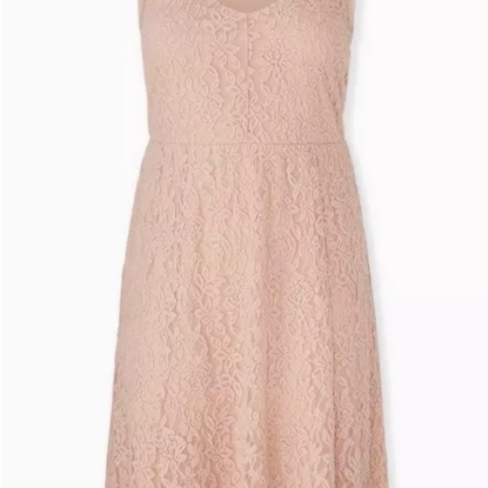Torrid Blush Lace Dress Sz 00 NWT